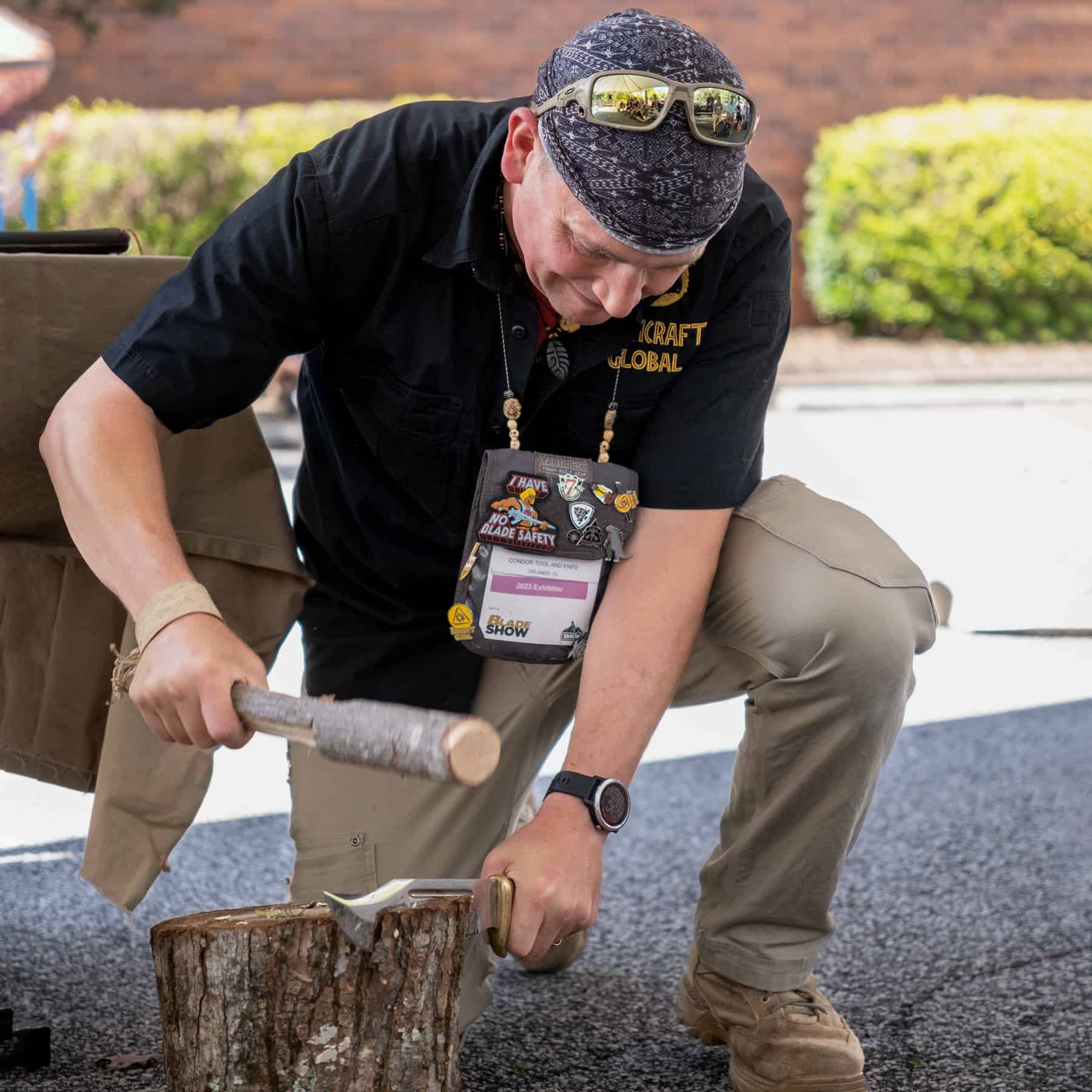 Our Incomplete Coverage Of Blade Show 2023 - Image 4 Joe FLowers taght a class on big knife bushcraft and safety.