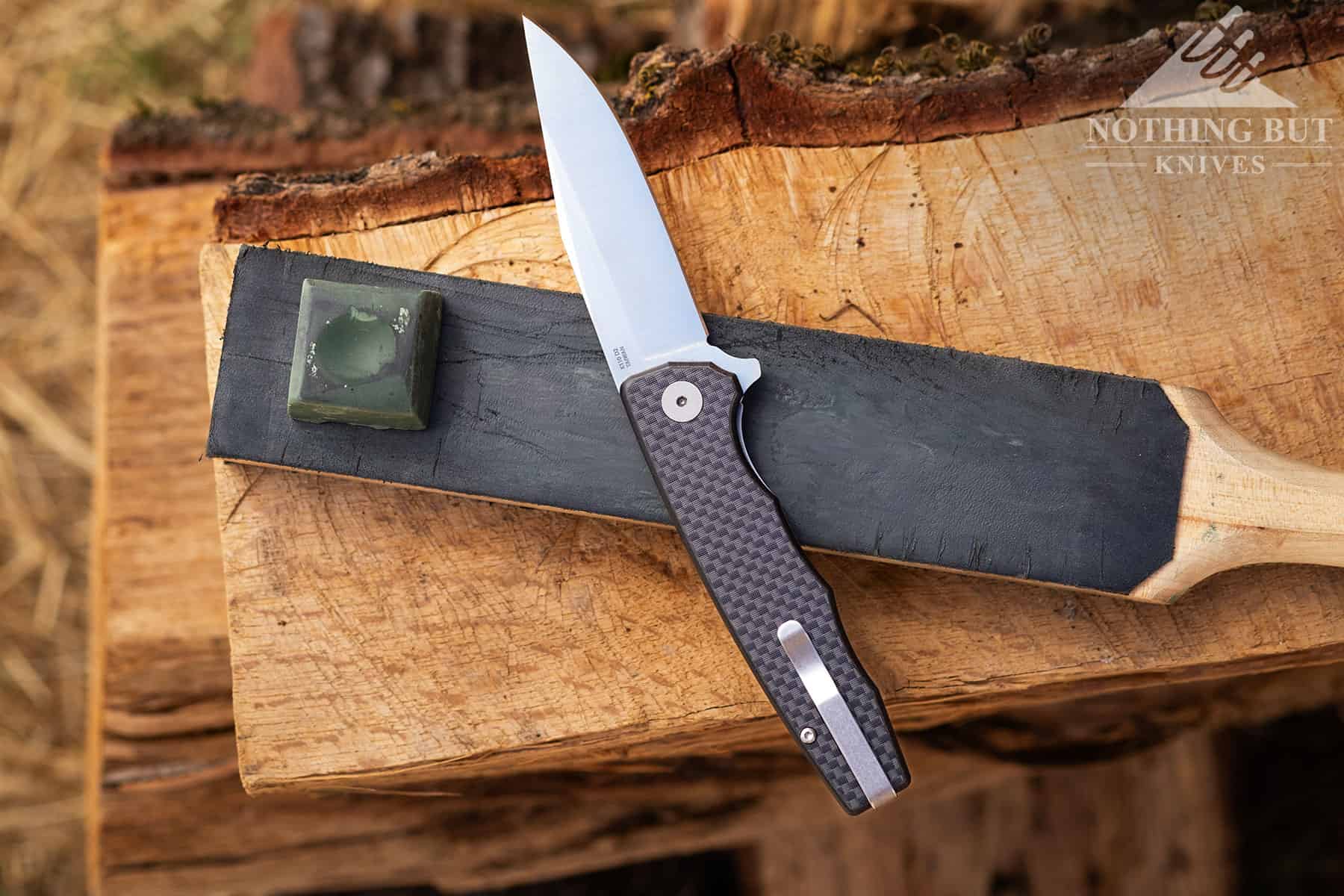 The Ocaso Strategy gentleman's carry EDC knife is a little tough to sharpen due to its steel type. 