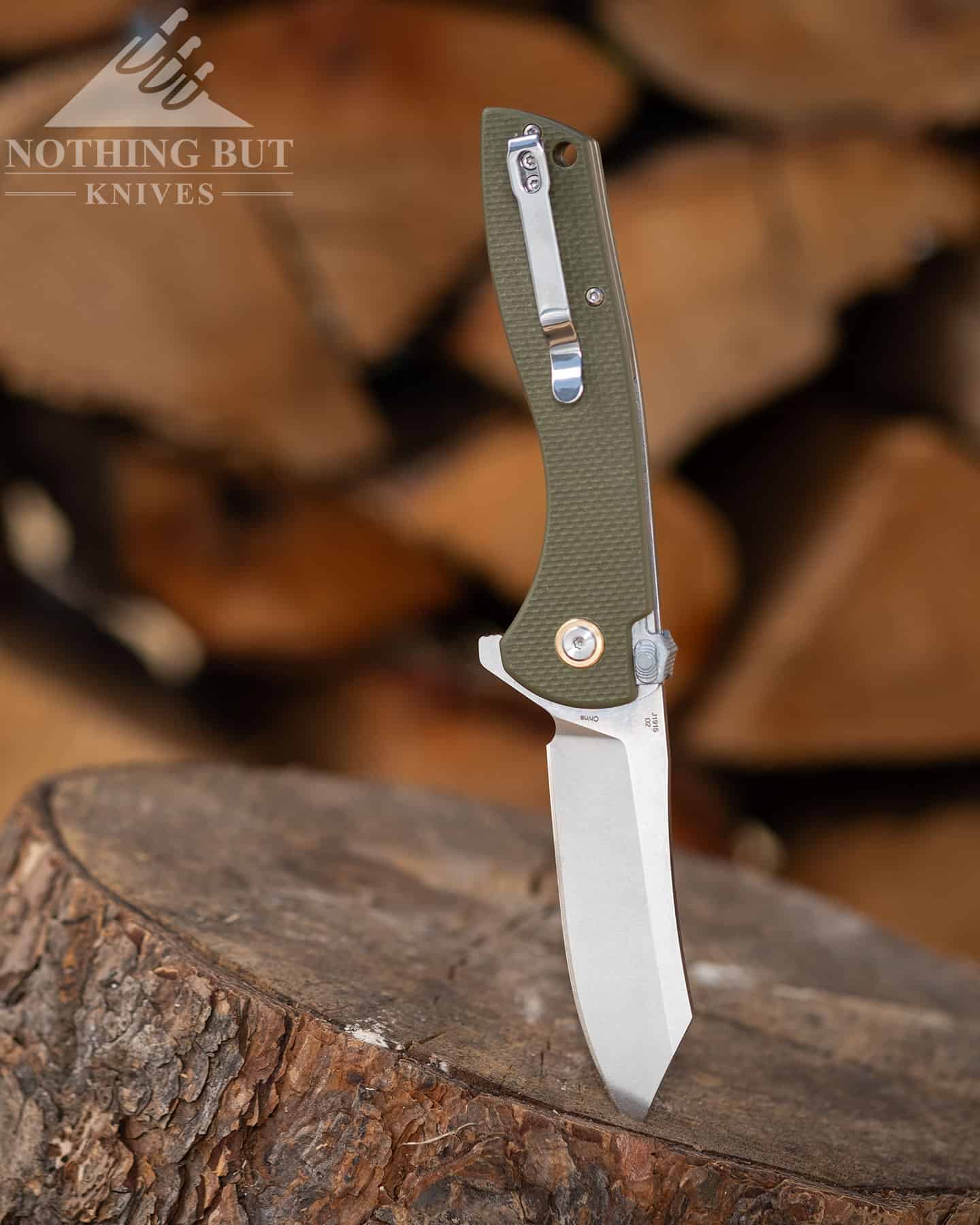 The CJRB Kicker is a great hard-use folder with a tough D2 steel blade. 