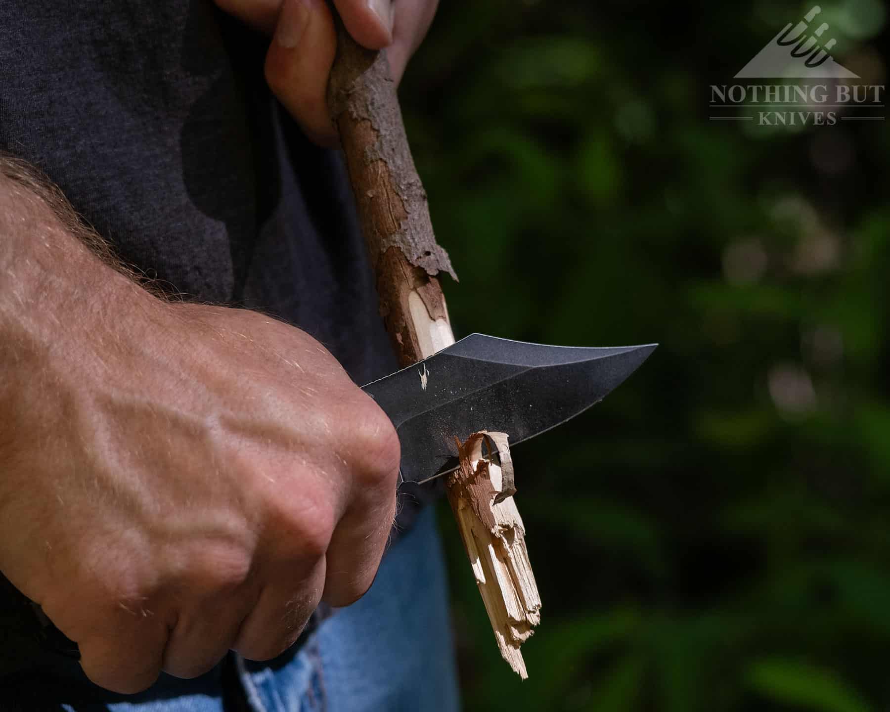 The Best D2 Steel Knives And What Makes Them Great - Image 8 The Off-Grid Caiman is is one of our favorite pocket knives for camping.