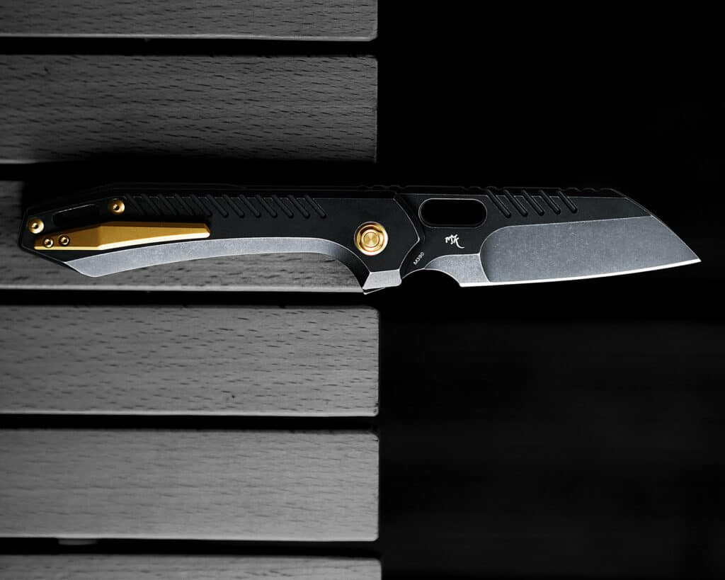 Vosteed Teams Up With R.s Knifeworks On A Premium Folder - Image 2 Black titanium version of the Vosteed Mayhem.
