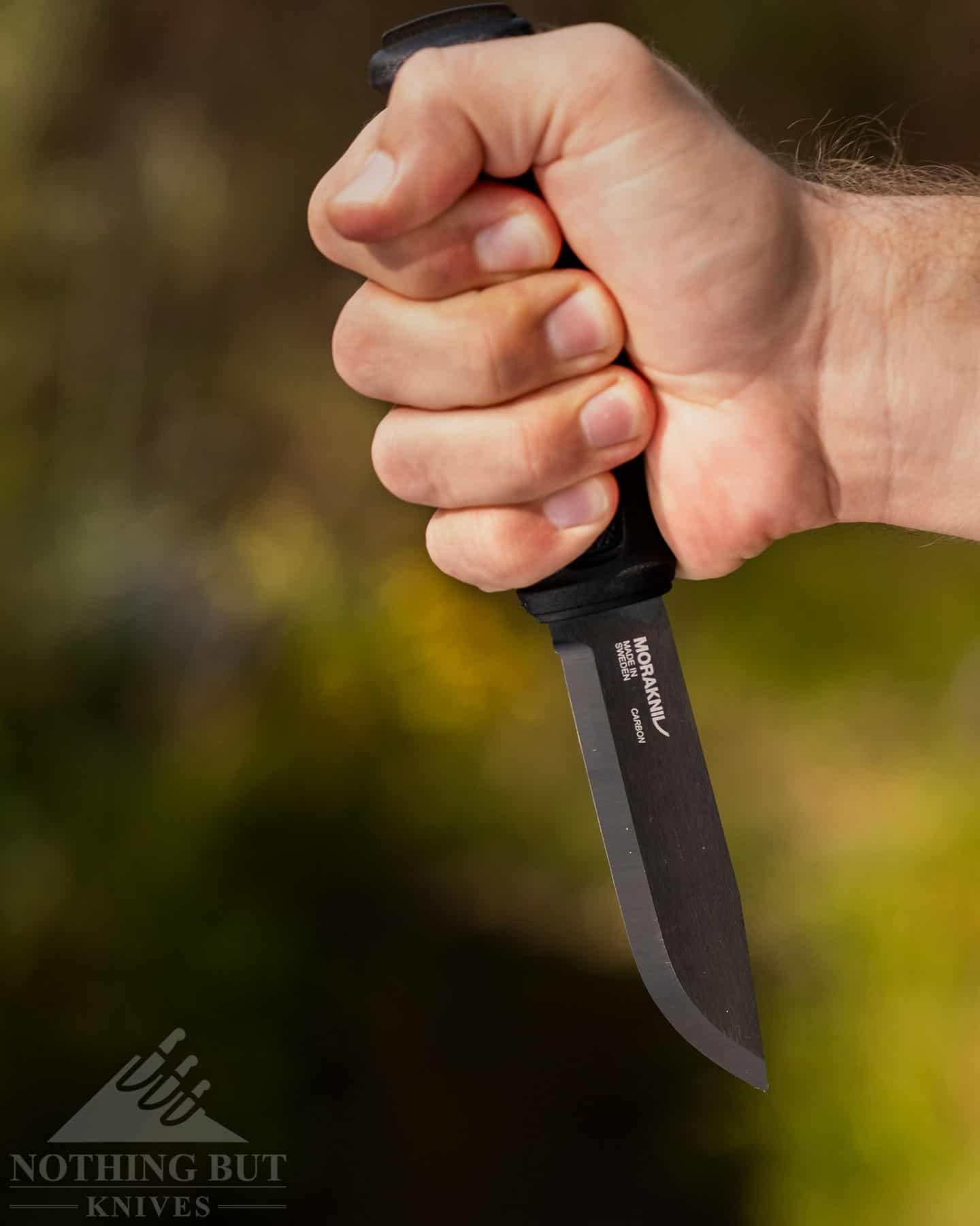 Morakniv Garberg Review - Image 7 The Garburg in an icepick grip.