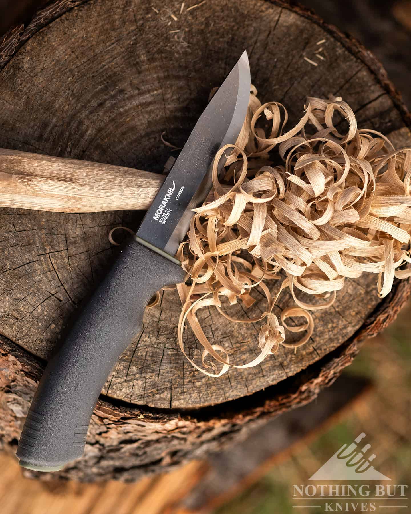 The Mora Bushcraft BlackBlade is an excellent option for feather sticking. 
