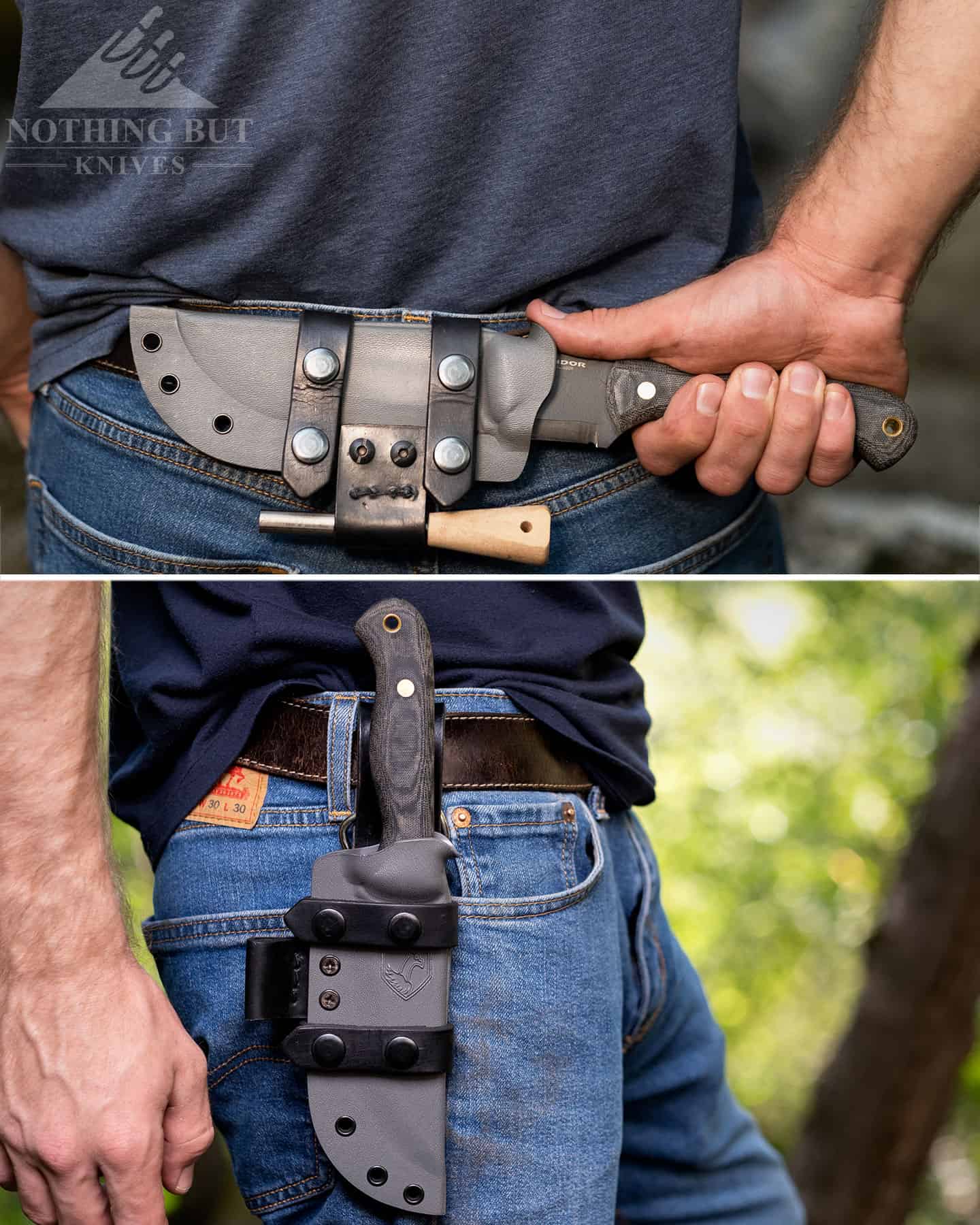 The kydex sheath that ships with the Condor SBK is tough and versatile. 