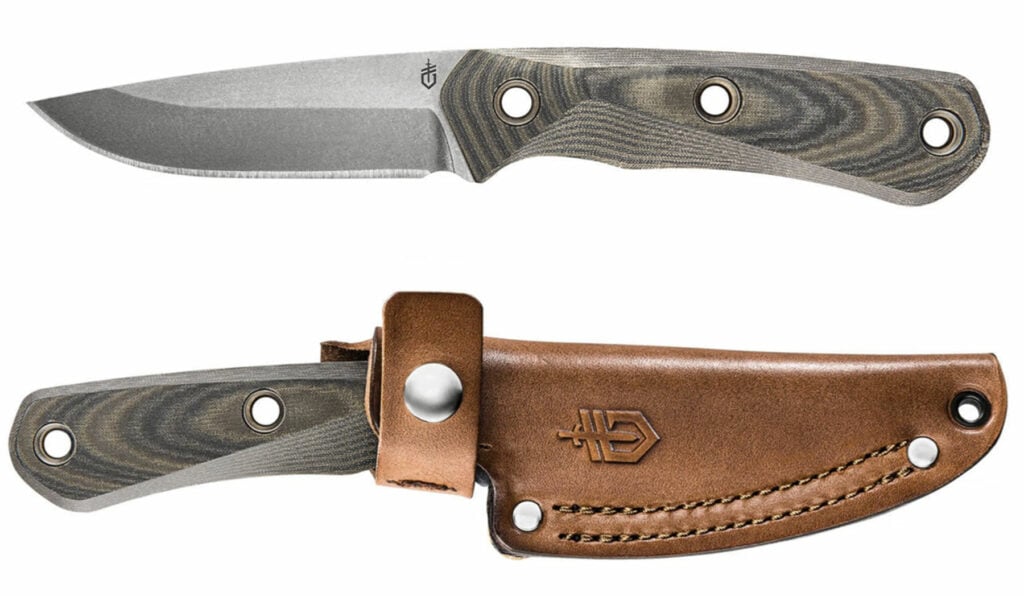 The Gerber Terracraft ships with a leather sheath.
