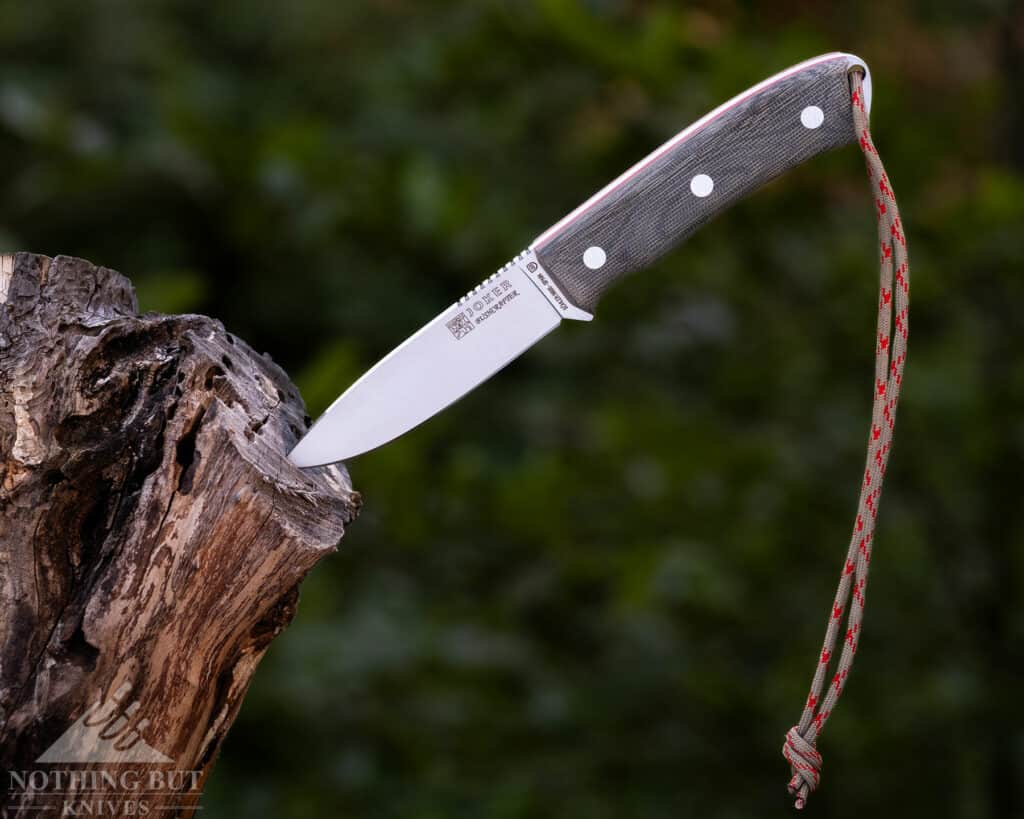 The Joker Bushcrafter is a Spanish made fixed blade that has established itself as one of our favorite knives in the wilderness. 