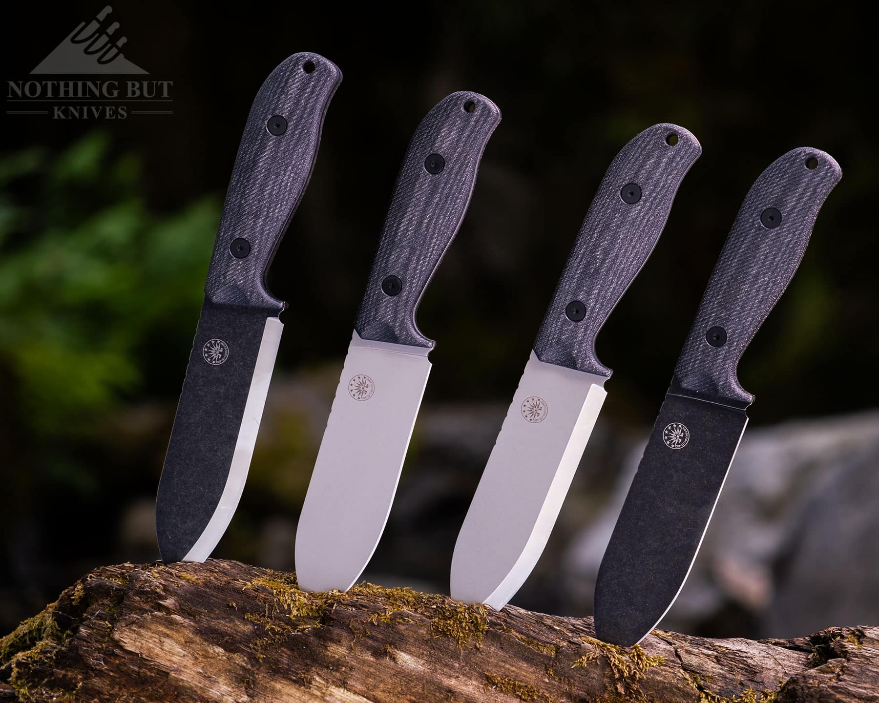 The Off-Grid Ridgeback bushcraft knife is available with either a flat or Scandi grind.