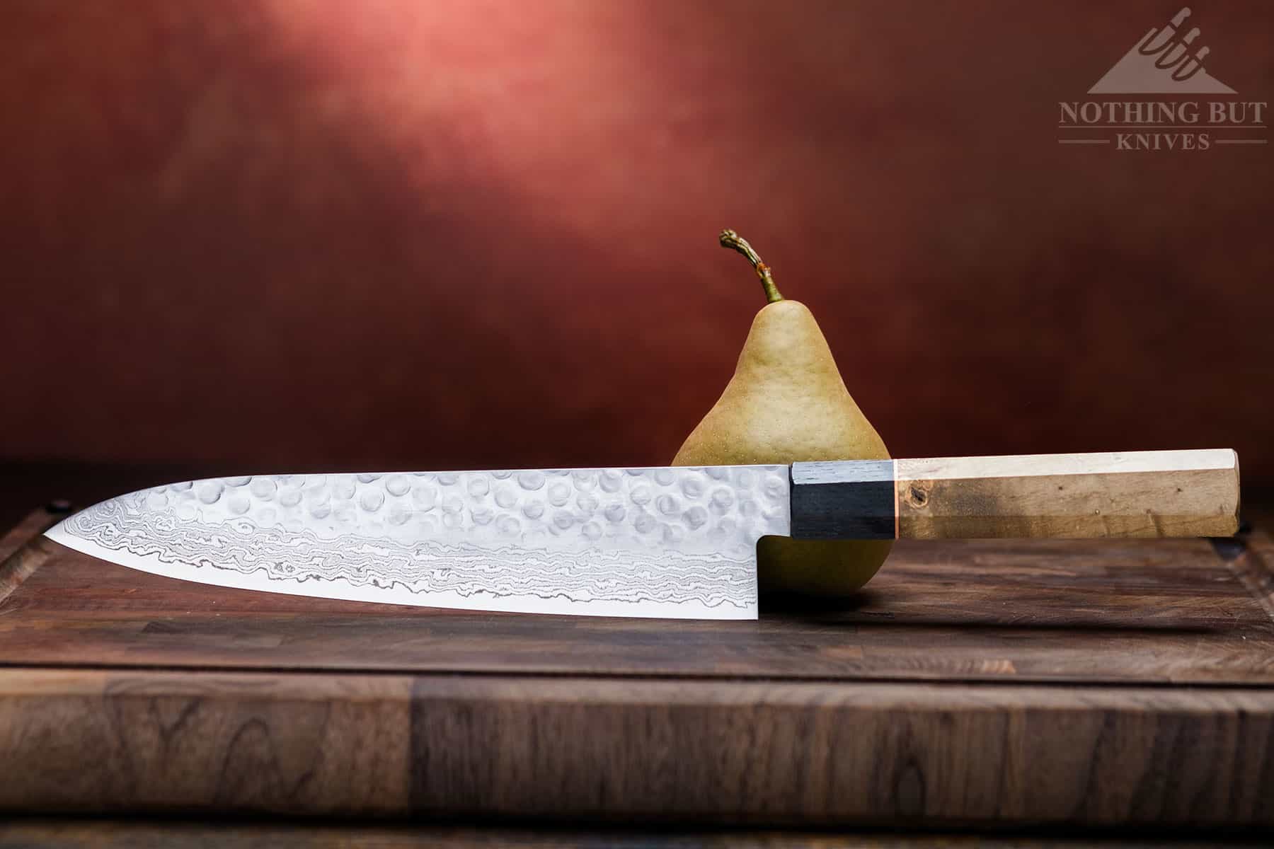 This knife is better than a lot of the mainstream choices, and it is more readily available than some of the lesser known  Japanese chef knife options.