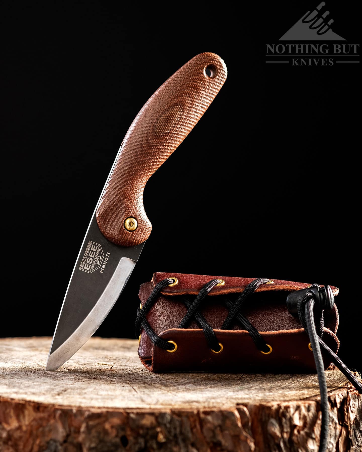 The Esee Pinhoti is a unique friction folder capable of bushcraft knife tasks. 