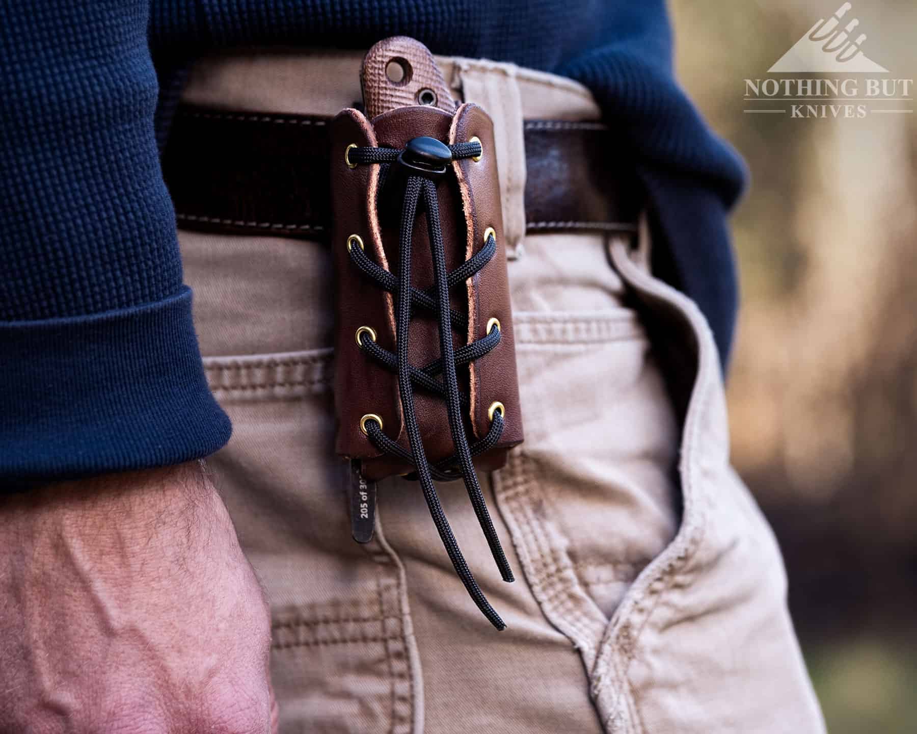 The Esee Pinhoti sheath is one of our all time favorite folding knife sheaths.