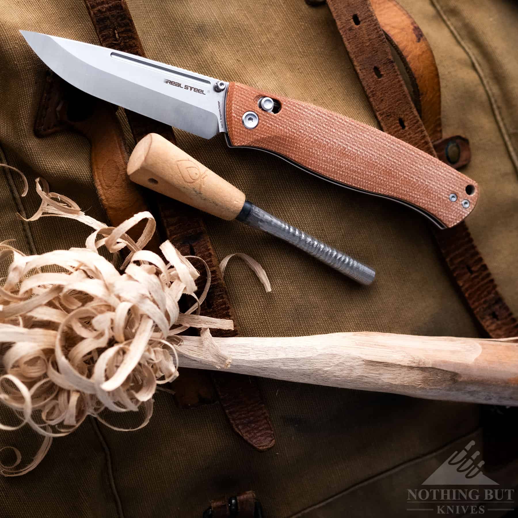 The Real Steel Pathfinder is capable of a most bushcraft tasks that don't require chopping or batoning. 