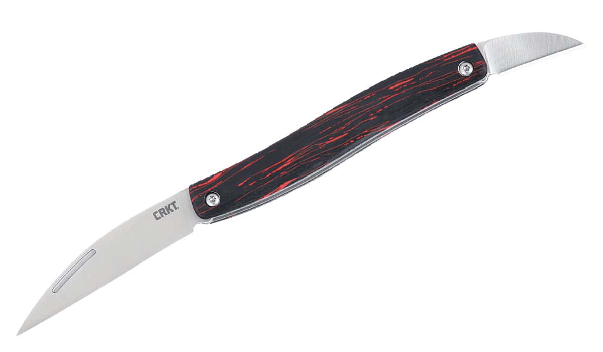 This is a classic-style two-bladed slip joint knife designed by Darriel Caston.