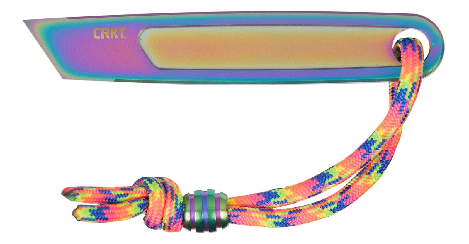 Crkt Releases New Pry Tool And Damascus Facet With New Colors - Image 1 A colorful version of the CRKT HangPry in front of a white background.