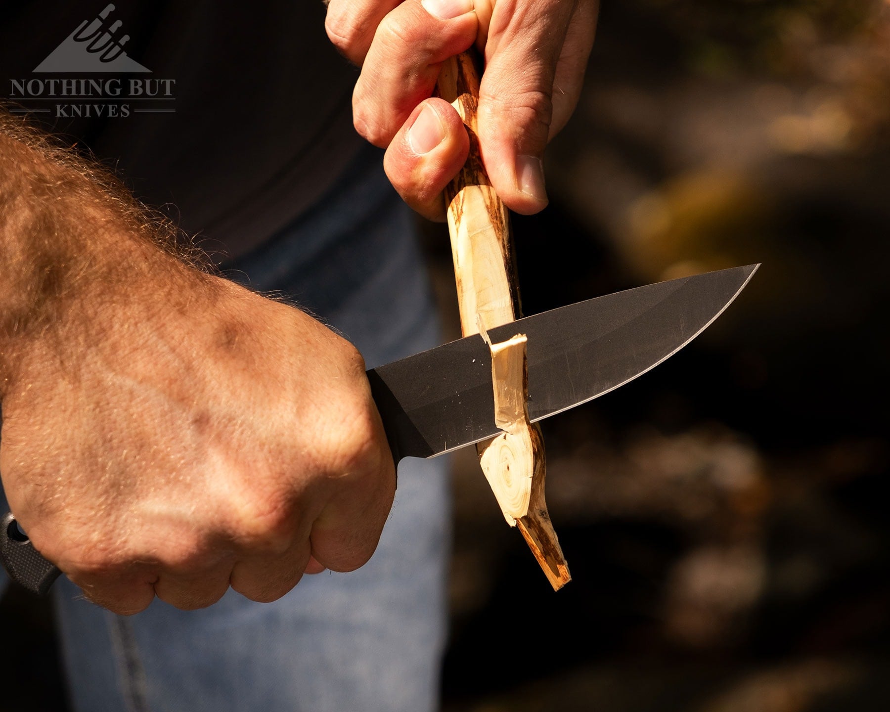 Skallywag Tactical. The Wanderer Review. - Image 5 A close up shot of the Skallywag Wanderer shown carving a stick