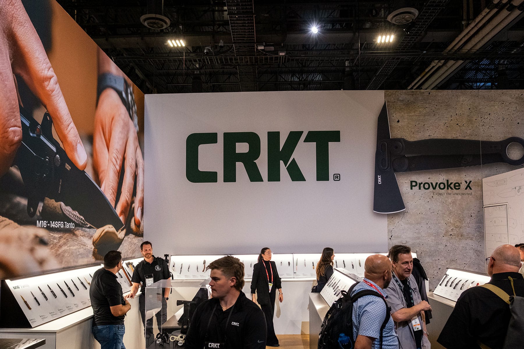A wide angle view of the CRKT Knives SHOT Show booth. 